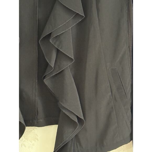 Vtg Y2k Ruffled Cardigan Jacket women Sz S Witchy Whimsigoth Goth Dark Romantic - Picture 5 of 12